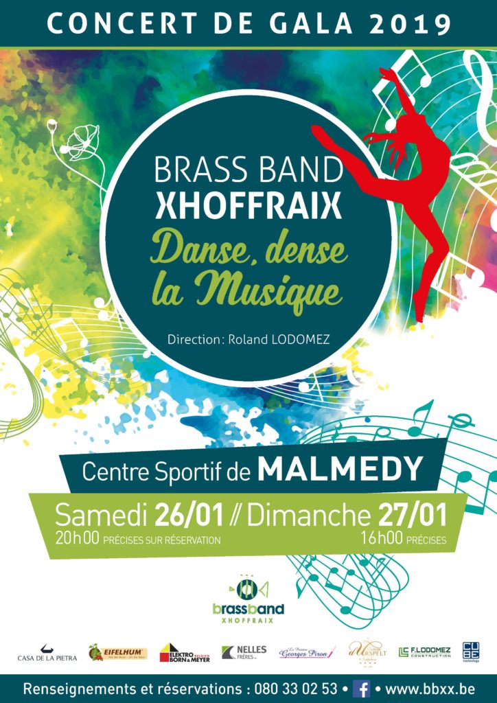 Concert de gala 2019 du Brass Band de Xhoffraix le 26/01/2019 et 27/01